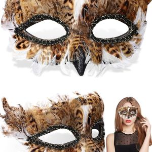 Feather Owl Bird Masquerade Masks