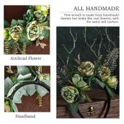 Floral Fairy Hairband for Women Girls Renfaire Elf Cosplay Halloween Party