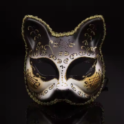 Black Cat Face Carnival Party Mask