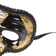 Small Long Nose Venetian Mask for Holiday Events-Black