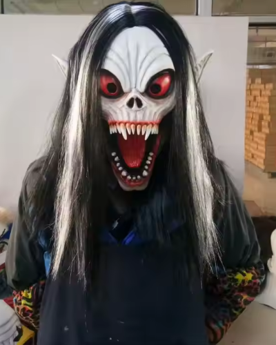 Vampire Mobias Terror Latex Mask w Wig