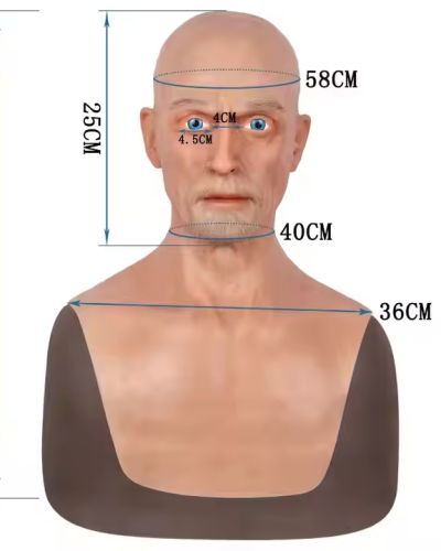 Personalised Silicone Male Head Mask