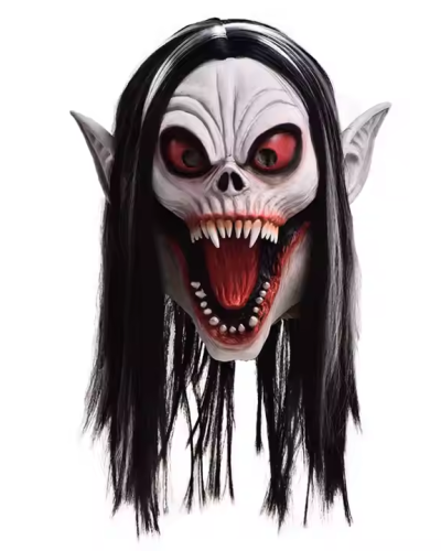 Vampire Mobias Terror Latex Mask w Wig