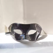 Disco BalI Mirror Half Face Mask-Black