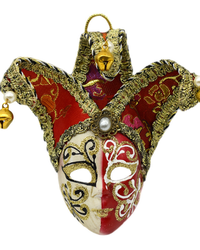 Red Black Magnets Mini Mask for Venice Travel Souvenir