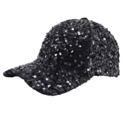 Wide Brim Sequined Baseball Cap