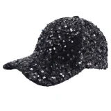Wide Brim Sequined Baseball Cap