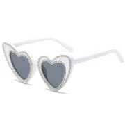 Rhinestones Sunglasses -White