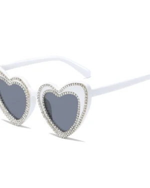 Heart Shape Rhinestones Sunglasses
