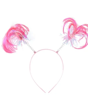 Orange Silk Wig Headband Festival Headdress Props