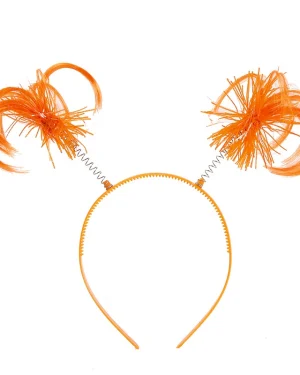 Orange Silk Wig Headband Festival Headdress Props