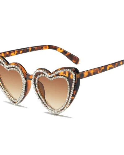 Heart Shape Rhinestones Sunglasses