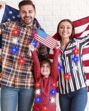 Light up Independence Day Necklaces