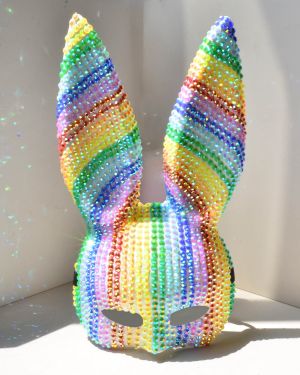 Rainbow Diamond Rabbit Mask