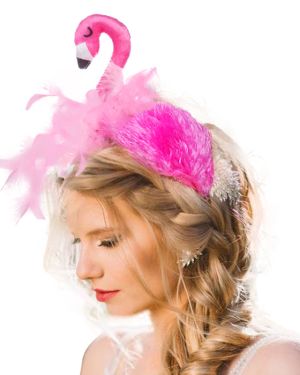 Pink Flamingo Headband Tropical Hair Accessories