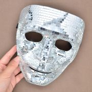 Fiesta Silver Mirror Face Party Masks