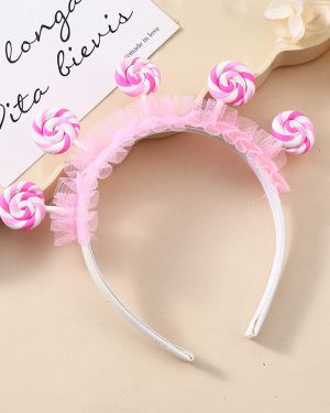 Pink Lollipop Headband For Themed Party