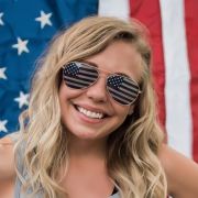 Eyegla Bulk American Sunglasses USA Flag Sunglasses Classic Patriotic Sunglasses 4th of July Party Supplies
