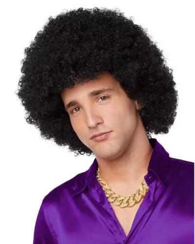 Black Afro Wig For Men Disco Parties