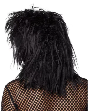 Black Rock Star Wig For 70s 80s Punk Cosplay