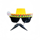 Mexico May Day Holiday Dead Sombrero Party Glasses