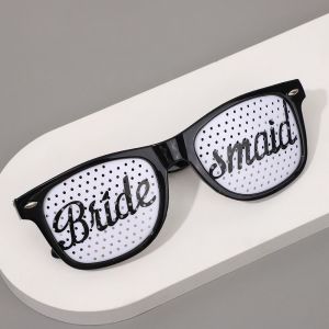 Black Bride Maid Letter Sunglasses