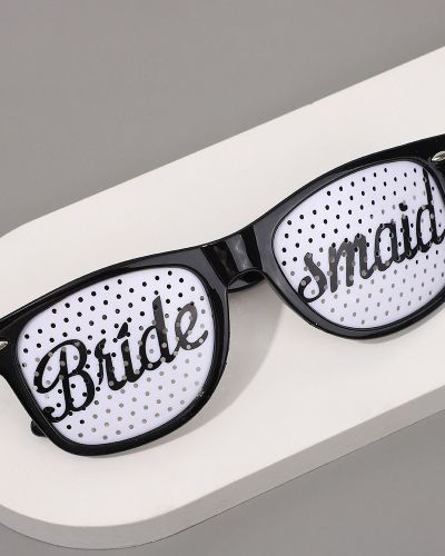 Black Bride Maid Letter Sunglasses