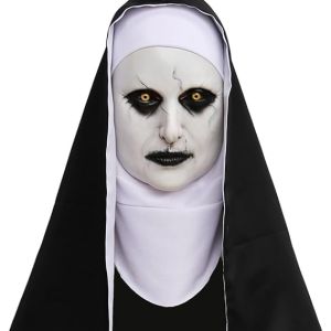 Halloween Nun Full Head Latex Mask For Scary Party Cosplay