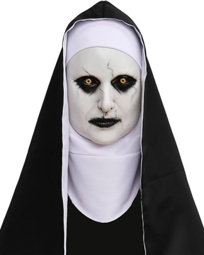 Halloween Nun Full Head Latex Mask For Scary Party Cosplay
