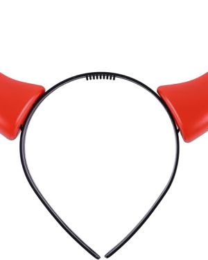 Teufelshörner Hairband Light Up Red Black Devil Horns Headband