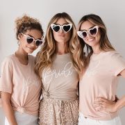 White Heart-Shaped Eyewear with Bride Printed Words