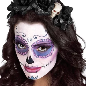 Day of the Dead Skull Hairband-Black