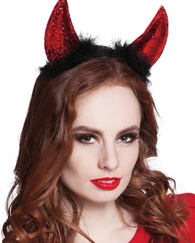 Glitter Devil’s Horns Hair Band For Cosplay