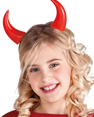 Teufelshörner Hairband Light Up Red Black Devil Horns Headband